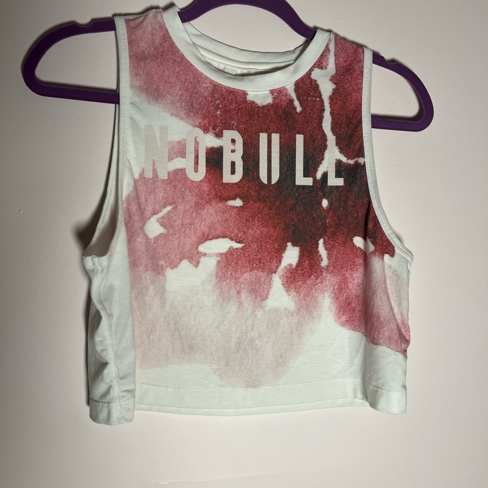 Nobull project Women's muscle tank pink watercolor floral small